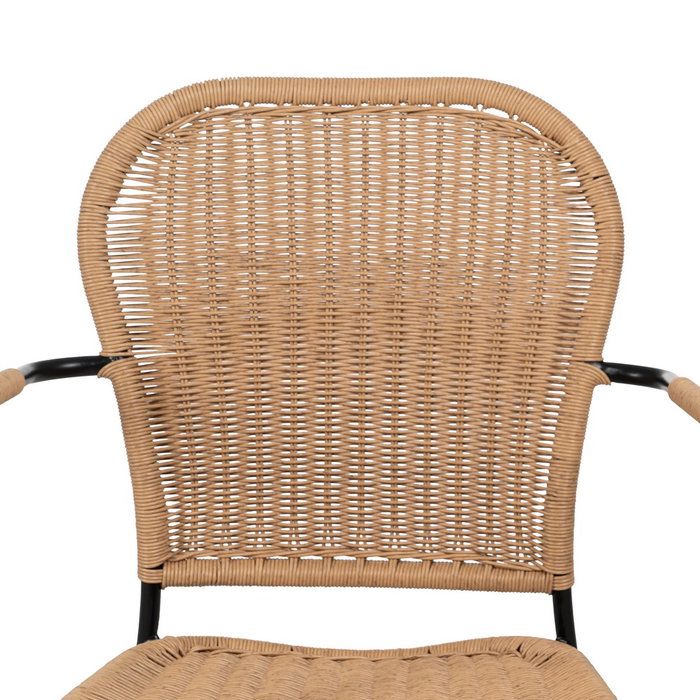 Silla Natural Pe-Acero Salón 57 X 57 X 87 cm (Set de 2)