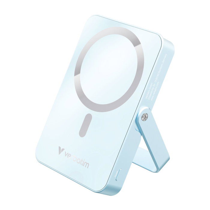 Verbatim Power Bank 10000 mAh con soporte magnético inalámbrico - Azul Verbatim Power Bank 10000 mAh con soporte magnético inalámbrico - Azul