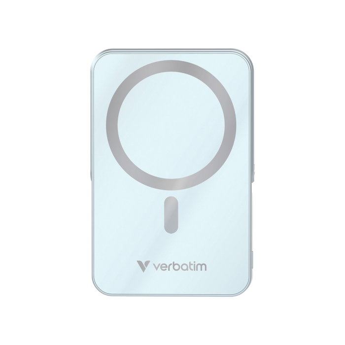 Verbatim Power Bank 10000 mAh con soporte magnético inalámbrico - Azul Verbatim Power Bank 10000 mAh con soporte magnético inalámbrico - Azul