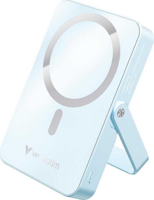 Verbatim Power Bank 10000 mAh con soporte magnético inalámbrico - Azul Verbatim Power Bank 10000 mAh con soporte magnético inalámbrico - Azul