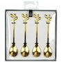 Home Deco Factory Lounge Juego de 4 Cucharas de Café Acero Inoxidable Doradas 11,8x2,3 cm