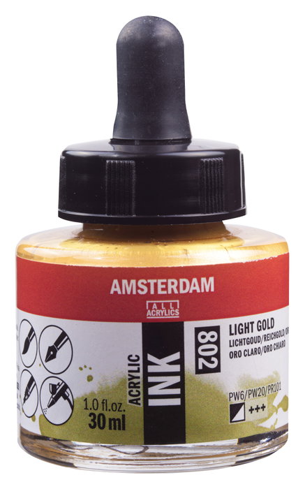 Amsterdam Tinta Acrílica Oro Claro 802 - 30 ml Amsterdam Tinta Acrílica Oro Claro 802 - 30 ml