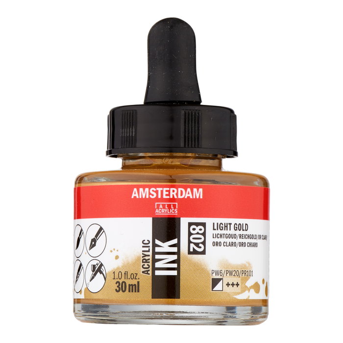 Amsterdam Tinta Acrílica Oro Claro 802 - 30 ml Amsterdam Tinta Acrílica Oro Claro 802 - 30 ml