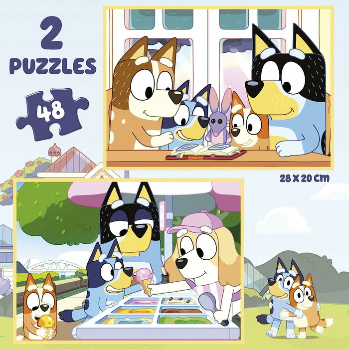 Educa Puzzles Bluey 2x48 piezas en maletín