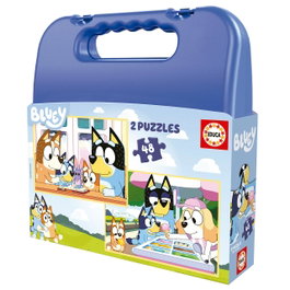 Educa Puzzles Bluey con Maletín de 2x48 piezas
