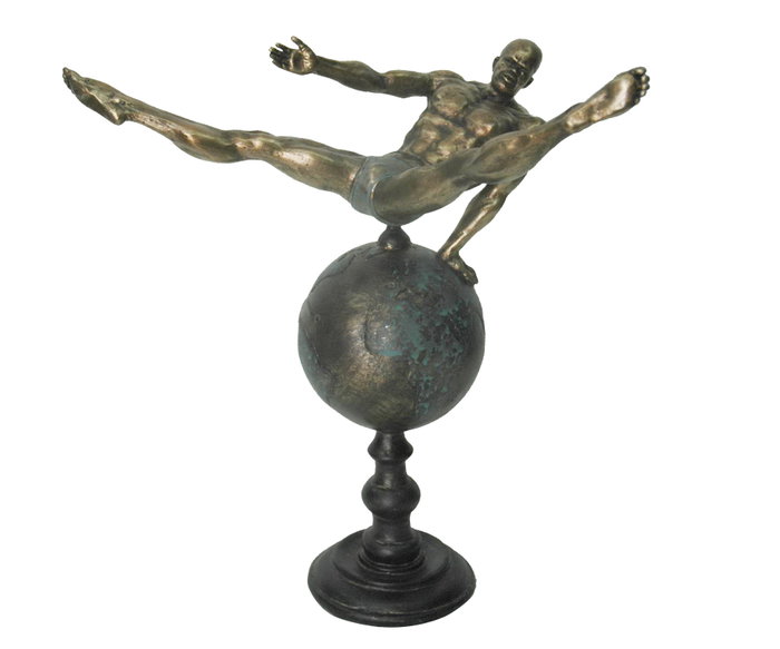 DKD Home Decor Figura de Gimnasta en Resina Envejecido Dorado 29x16x33 cm DKD Home Decor Figura de Gimnasta en Resina Envejecido Dorado 29x16x33 cm