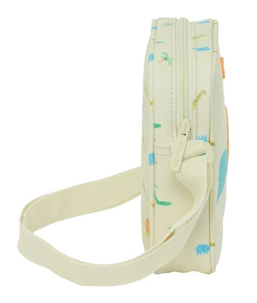 Bolso Bandolera Safta Selva Beige 16 x 18 x 4 cm