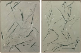 DKD Home Decor Cuadro Lienzo Abstracto Verde Claro Pack de 2