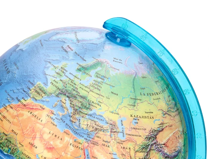 Liderpapel Globo Terráqueo Mapa Físico Diámetro 15 cm Esfera Decoración Hogar Oficina Regalo