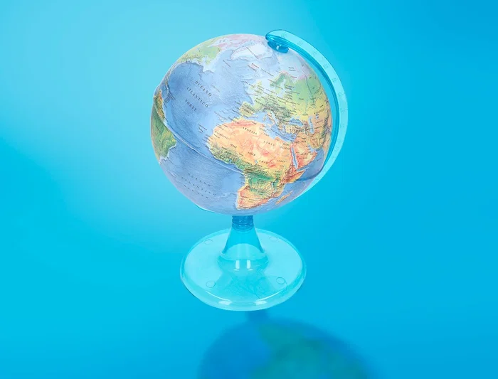 Liderpapel Globo Terráqueo Mapa Físico Diámetro 15 cm Esfera Decoración Hogar Oficina Regalo
