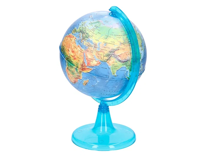 Liderpapel Globo Terráqueo Mapa Físico Diámetro 15 cm Esfera Decoración Hogar Oficina Regalo
