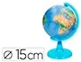 Liderpapel Globo Terráqueo Mapa Físico Diámetro 15 cm Esfera Decoración Hogar Oficina Regalo