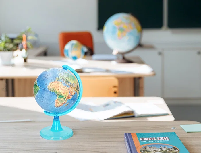 Liderpapel Globo Terráqueo Mapa Físico Diámetro 15 cm Esfera Decoración Hogar Oficina Regalo
