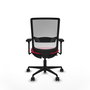 PIQUERAS Y CRESPO Silla de oficina Haches con mecanismo Sincro/Traslack, Rojo y Blanco