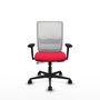 PIQUERAS Y CRESPO Silla de oficina Haches con mecanismo Sincro/Traslack, Rojo y Blanco