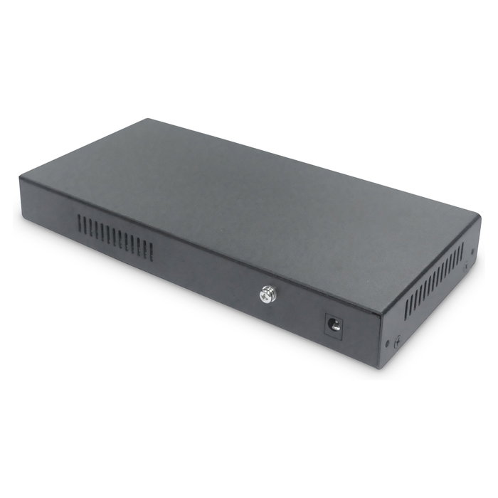 Digitus Conmutador PoE Gestionado L2 8 Puertos Gigabit (86W) + 2 SFP, Negro