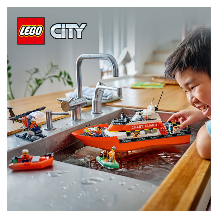 LEGO City 60504 Barco y Helicóptero de Rescate de Guardacostas