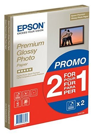 Epson Premium Glossy Photo Paper A4, 2x 15 Hojas, 255 g/m²
