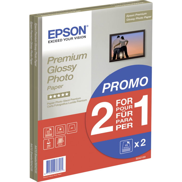 Epson Papel Premium Glossy Photo A4 255g (2x15 hojas)