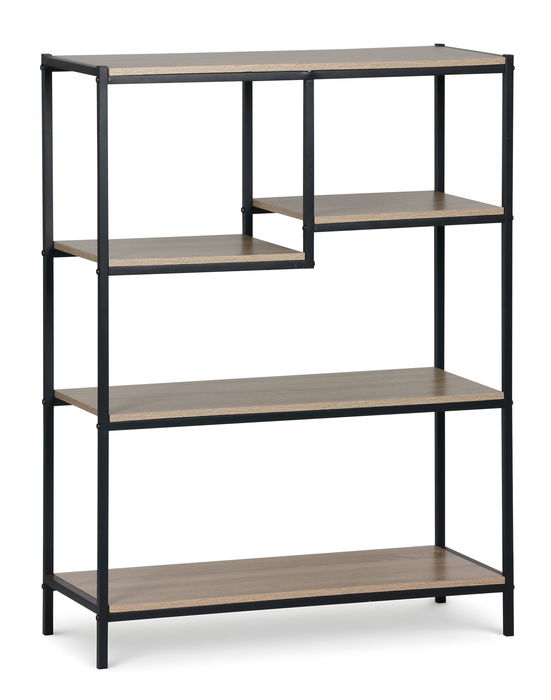 Inde Estantería Multiusos Madera-Metal 75x30x100 cm