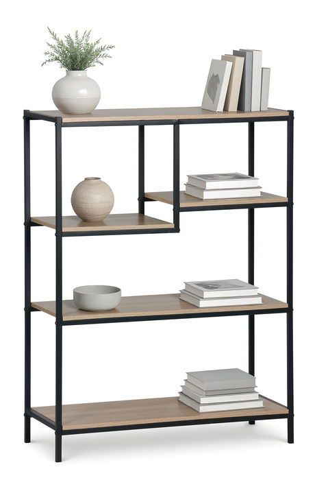 Inde Estantería Multiusos Madera-Metal 75x30x100 cm