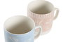 DKD Home Decor Mug Shabby Azul Rosa Amarillo Porcelana 8.5 x 10 x 11.5 cm 380ml (6 Unidades)