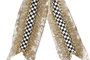 DKD Home Decor Decoración Colgante de Poliéster con Lazo Dorado y Negro