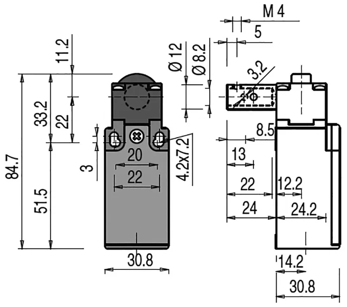 PIZZATO ELETTRICA Interruptor de seguridad de bisagra FR NC + NA