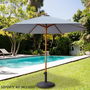 Color Baby Parasol Terraza 300 cm Mástil Madera 4,8 cm Gris