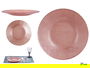 VIVALTO Plato Vidrio 21 cm Rosa Pastel para Mesa (Set de 24)