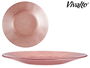 VIVALTO Plato Vidrio 21 cm Rosa Pastel para Mesa (Set de 24)
