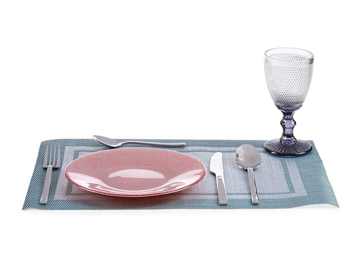 VIVALTO Plato Vidrio 21 cm Rosa Pastel para Mesa (Set de 24)