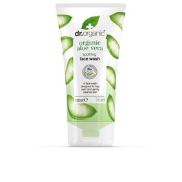 Dr. Organic Limpiador Facial Cremoso Aloe Vera 150 ml - Con Caléndula, Limpieza Suave y Calmante para la Piel