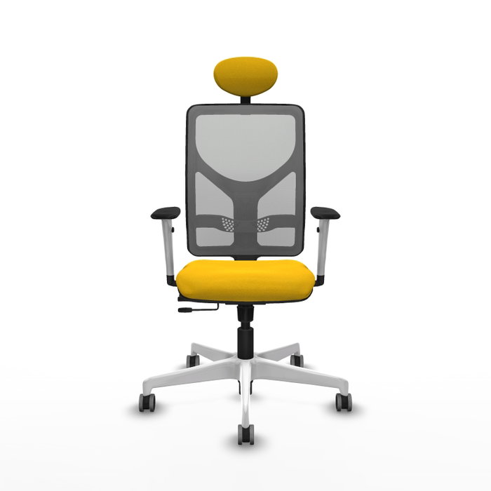 PIQUERAS Y CRESPO Silla de oficina Motilla con mecanismo Sincro/Traslack, Amarillo y Gris PIQUERAS Y CRESPO Silla de oficina Motilla con mecanismo Sincro/Traslack, Amarillo y Gris