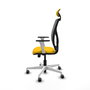 PIQUERAS Y CRESPO Silla de oficina Motilla con mecanismo Sincro/Traslack, Amarillo y Gris