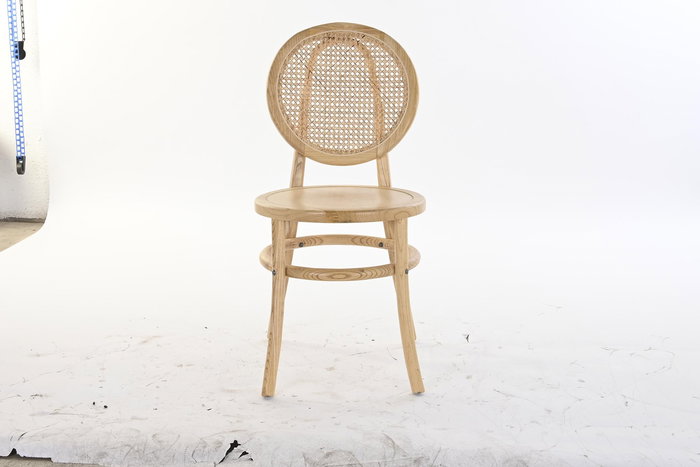 DKD Home Decor Silla Horeca Olmo y Ratán Marrón Claro 43 x 89 x 43 cm (2 Unidades)