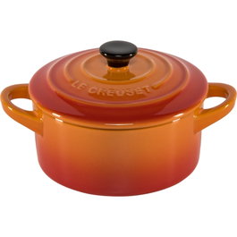 Le Creuset Juego de 4 Mini Cazuelas Cerámicas con Tapa Naranja