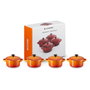Le Creuset Mini Braeterset 4x1 con Tapa 10x5cm Color Naranja Cerámico