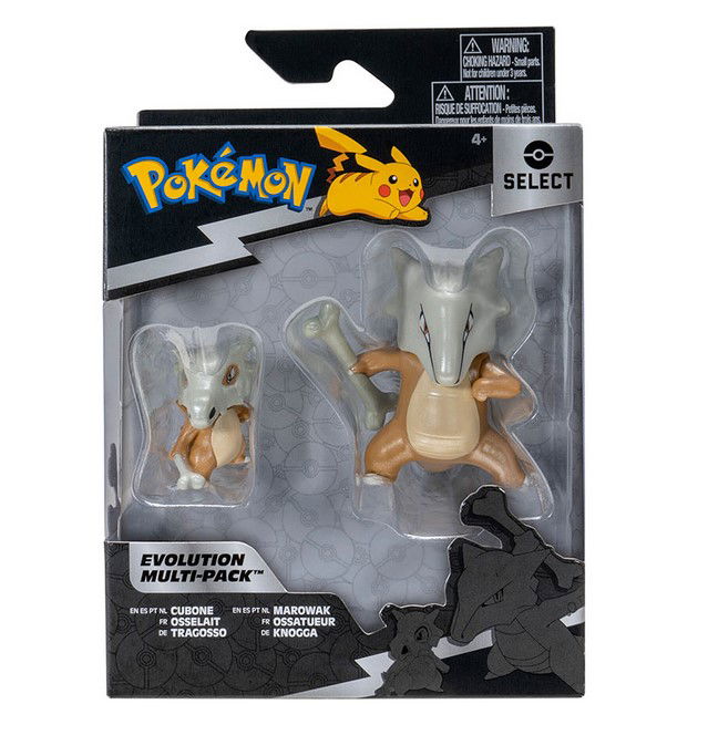 Jazwares Figura Pokémon Multipack Evolution Doble Cubone y Murowak Articulados 5cm y 8cm