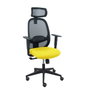 PIQUERAS Y CRESPO Silla Cilanco con Mecanismo Sincro, Asiento Amarillo y Malla Negra
