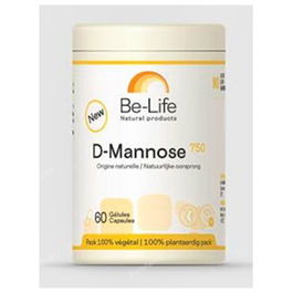 BE-LIFE D-Mannose 750 mg 60 Cápsulas, D-Manosa Azúcar Simple para Tracto Urinario