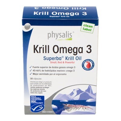 PHYSALIS Krill Omega 3 30 Cápsulas con EPA y DHA PHYSALIS Krill Omega 3 30 Cápsulas con EPA y DHA