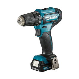Makita DF333DSAE Taladro Percutor a Batería 12V 2.0Ah, Pistola, Sin Llave, 2 Velocidades (0-450/1700 RPM), 30 Nm, Portabrocas 10 mm, Incluye 2 Baterías y Maletín