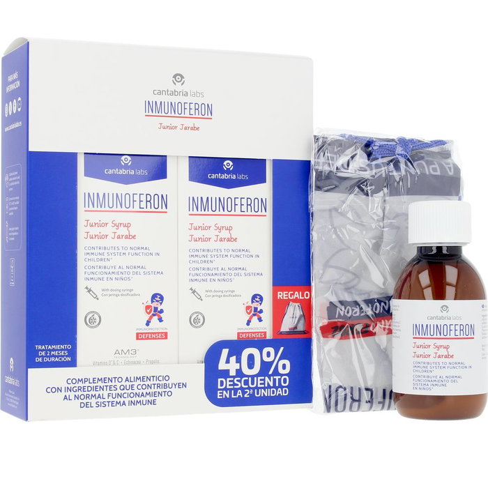 Inmunoferon INMUNOFERON JUNIOR Jarabe Infantil con AM3, Própolis, Equinácea y Vitaminas C y D para Sistema Inmunológico - Pack 2 x 150 ml