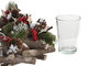 DKD Home Decor Portavelas PVC y Cristal Corona Verde