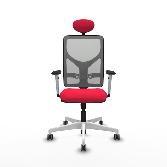 PIQUERAS Y CRESPO Silla de oficina Motilla con mecanismo Sincro, Rojo y Gris PIQUERAS Y CRESPO Silla de oficina Motilla con mecanismo Sincro, Rojo y Gris