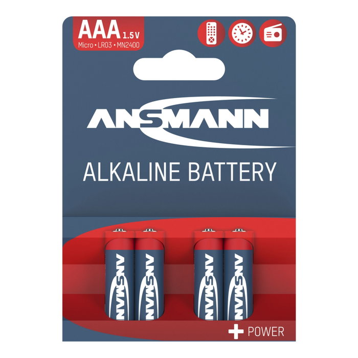 Ansmann 1x4 Alkaline Micro AAA LR 03 red-line