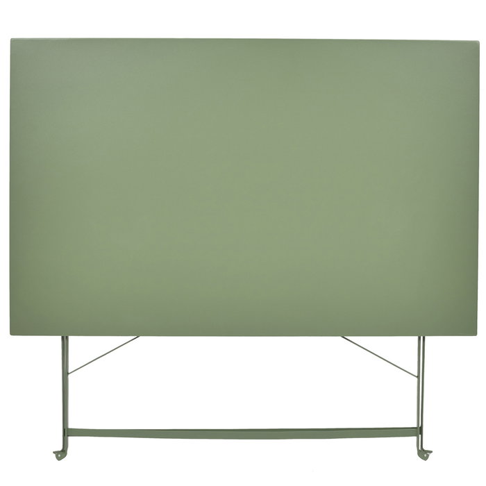 Home Deco Factory Mesa Plegable Palerme Acero Inoxidable Verde 110x70x71 cm