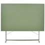 Home Deco Factory Mesa Plegable Palerme Acero Inoxidable Verde 110x70x71 cm