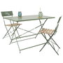 Home Deco Factory Mesa Plegable Palerme Acero Inoxidable Verde 110x70x71 cm